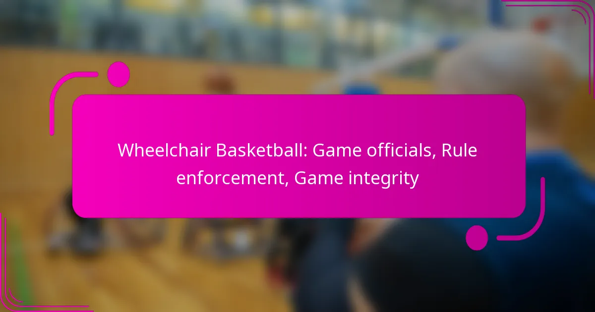 Wheelchair Basketball: Game officials, Rule enforcement, Game integrity