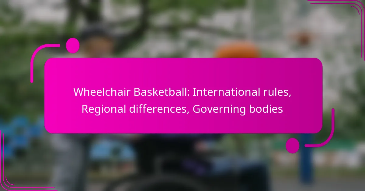 Wheelchair Basketball: International rules, Regional differences, Governing bodies