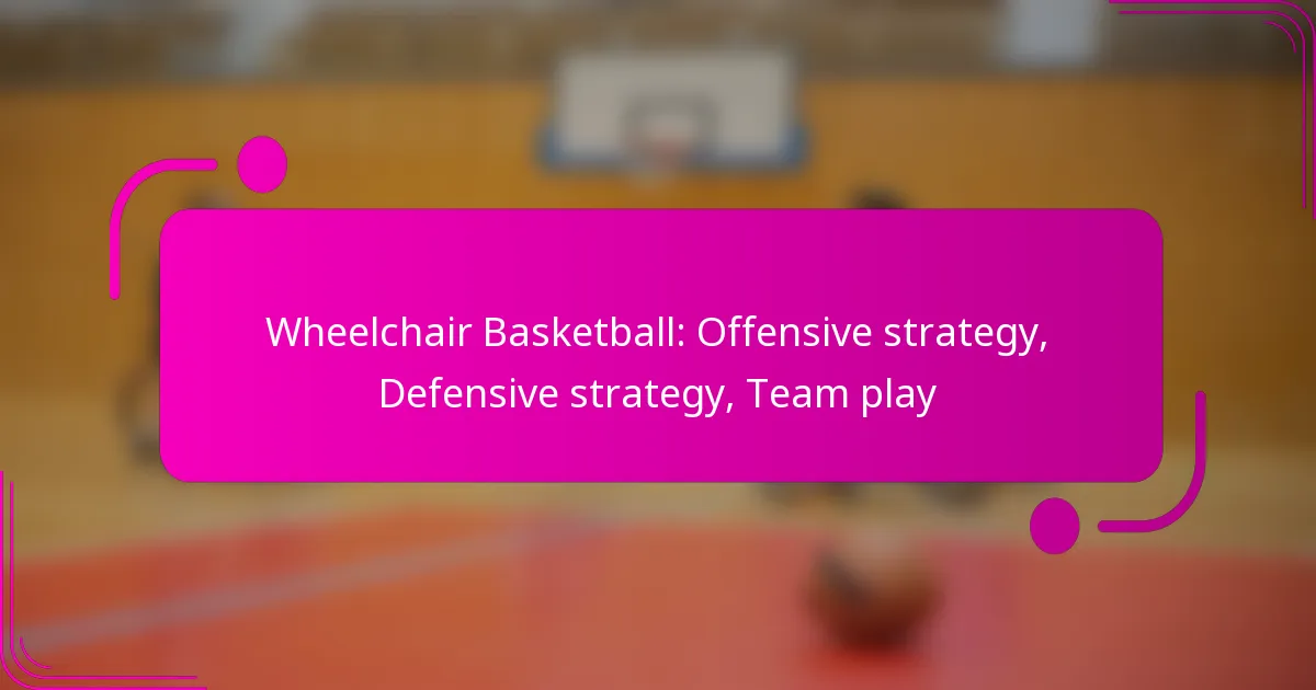 Wheelchair Basketball: Offensive strategy, Defensive strategy, Team play