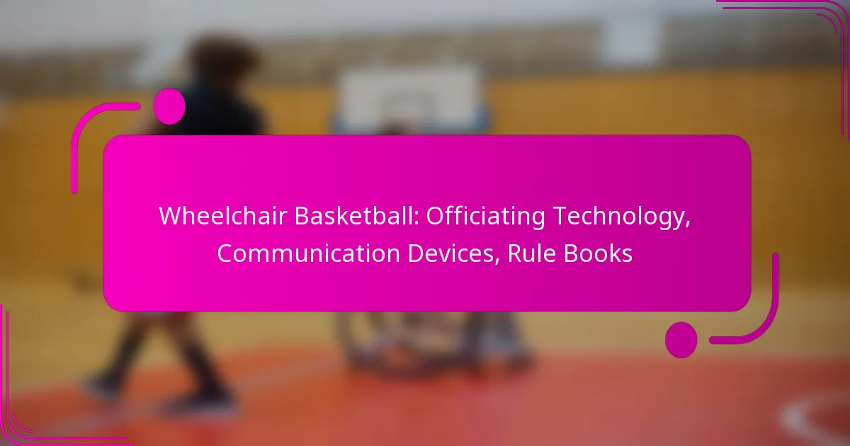 Wheelchair Basketball: Officiating Technology, Communication Devices, Rule Books