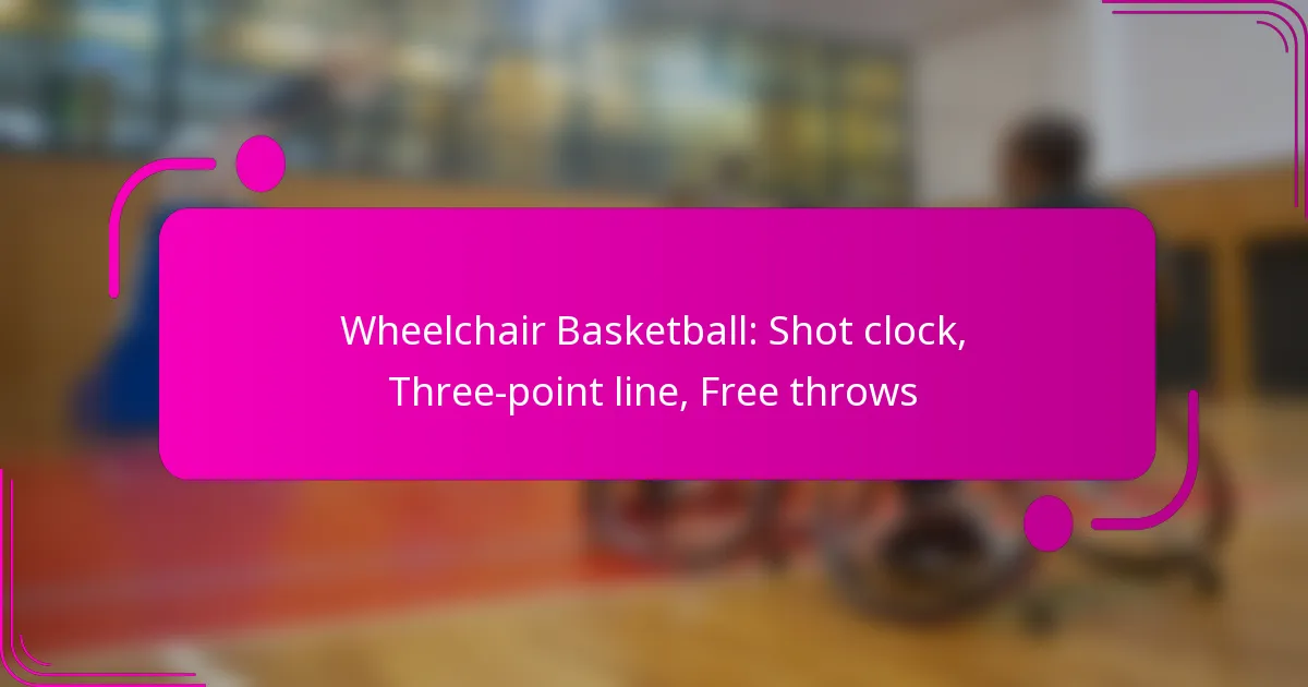 Wheelchair Basketball: Shot clock, Three-point line, Free throws