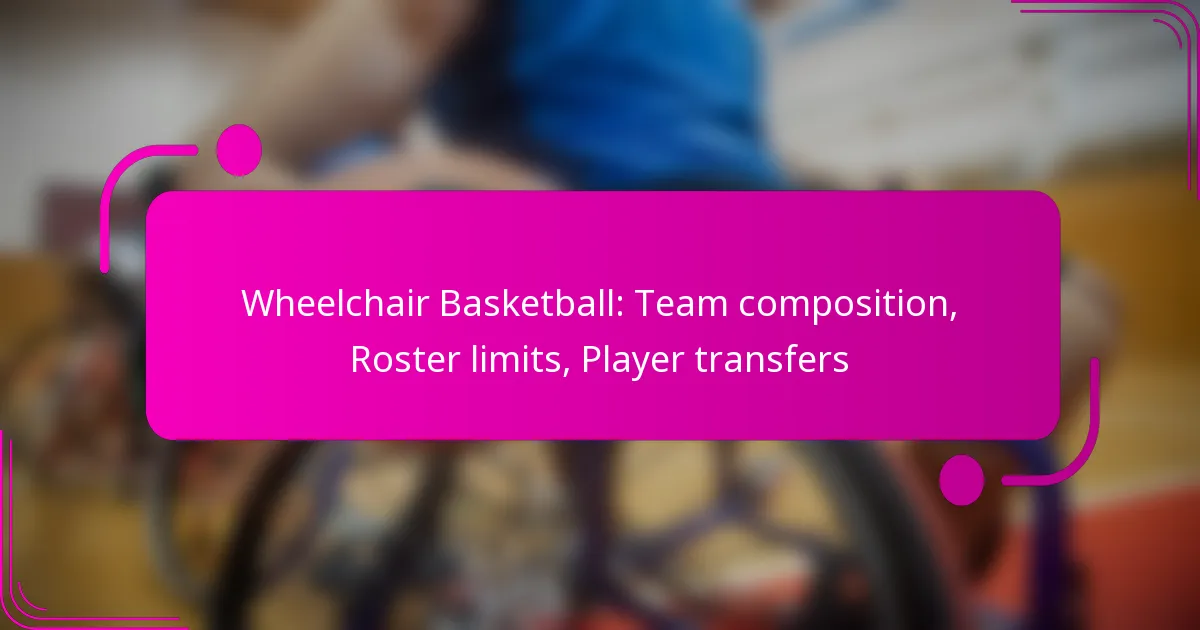 Wheelchair Basketball: Team composition, Roster limits, Player transfers