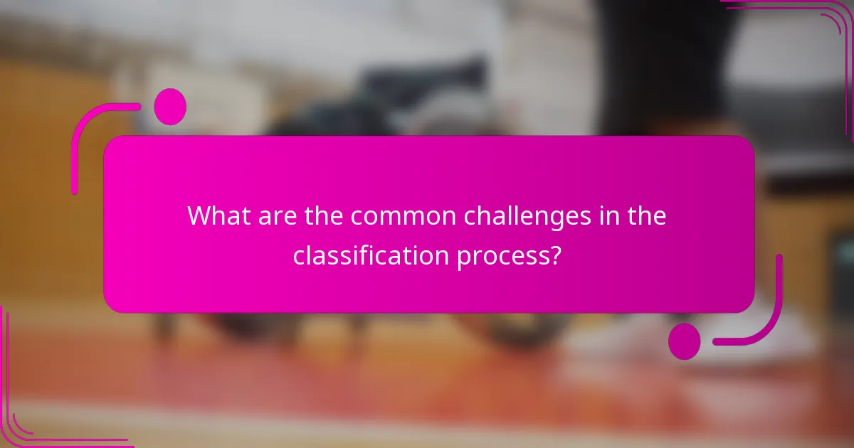 What are the common challenges in the classification process?